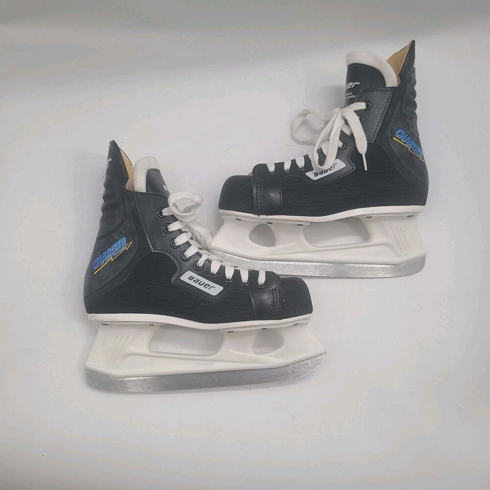 Bauer Charger 29 Hockey Skates DD H 5 94 Black Made In Canada Youth Size 5